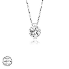 Gumush T5883 Swarovski Taşlı Tektaş Gümüş Kadın Kolye