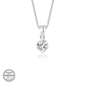 Gumush T5886 Swarovski Taşlı Tektaş Gümüş Kadın Kolye