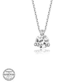 Gumush T5887 Swarovski Taşlı Tektaş Gümüş Kadın Kolye