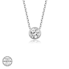 Gumush T5890 Swarovski Taşlı Tektaş Gümüş Kadın Kolye