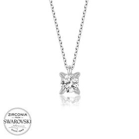 Gumush T5891 Swarovski Taşlı Tektaş Gümüş Kadın Kolye