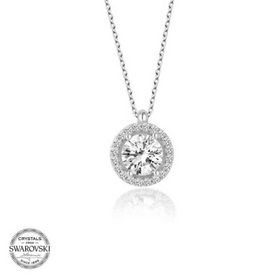 Gumush T5893 Swarovski Taşlı Çember Tektaş Gümüş Kadın Kolye