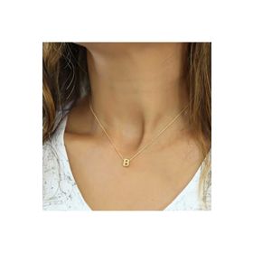Gumush T5899 Gold 3 Boyutlu B Harf Gümüş Kadın Kolye