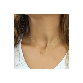 Gumush T5899 Gold 3 Boyutlu B Harf Gümüş Kadın Kolye