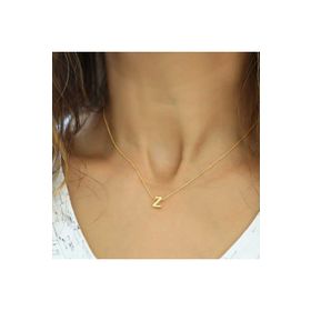 Gumush T5934 Gold 3 Boyutlu Z Harf Gümüş Bayan Kolye