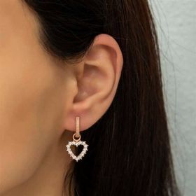 Gumush T6031 PB Halka Kalp Bayan Gümüş Küpe