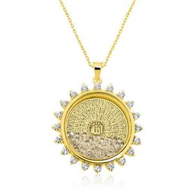 Gumush T6234 Gold Esmaül Hüsna Bayan Gümüş Kolye