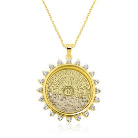 Gumush T6234 Gold Esmaül Hüsna Bayan Gümüş Kolye
