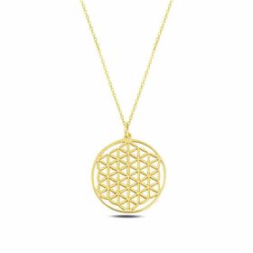 Gumush ​​T6275 Gümüş Gold Yaşam Çiçeği Kolye