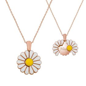 Gumush T6286 Gümüş Rose Kişiye Özel Papatya Kolye