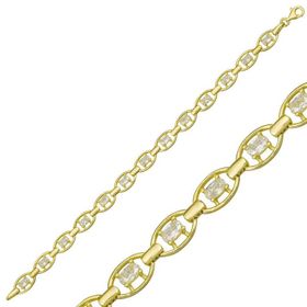 Gumush T6368 Gold Oval Su Yolu Bayan Gümüş Bileklik