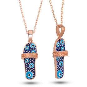 Gumush T6437 Rose Şerit Terlik Kadın Gümüş Kolye