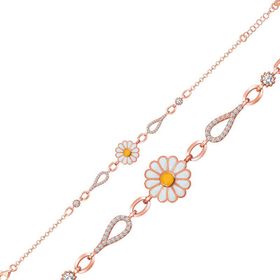 Gumush T6511 ​Rose Papatya Kadın Gümüş Bileklik