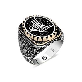 Gumush T6517 Tuğra Oval Erkek Gümüş Yüzük