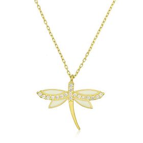Gumush T6536 Gold Yusufçuk Bayan Gümüş Kolye
