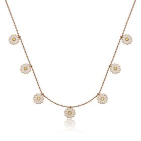 Gumush T6568 Rose Papatya Şans Kadın Gümüş Kolye