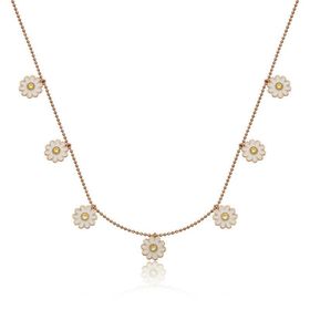Gumush T6568 Rose Papatya Şans Kadın Gümüş Kolye