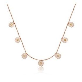 Gumush T6568 Rose Papatya Şans Kadın Gümüş Kolye