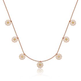 Gumush T6568 Rose Papatya Şans Kadın Gümüş Kolye