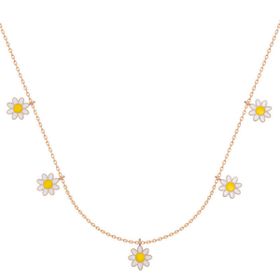 Gumush T6568 Rose Papatya Şans Kadın Gümüş Kolye