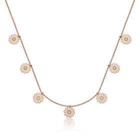 Gumush T6568 Rose Papatya Şans Kadın Gümüş Kolye