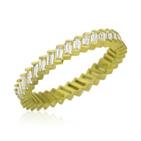 Gumush T6578 Baget Taşlı Gold Tamtur Kadın Gümüş Yüzük