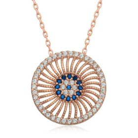 Gumush T6595 Rose Nazar Kadın Gümüş Kolye
