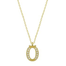 Gumush T6623 Gold Ö Harfi Kadın Gümüş Kolye