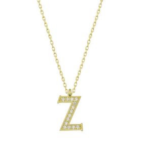 Gumush T6633 Gold Z Harfi Kadın Gümüş Kolye