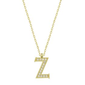 Gumush T6633 Gold Z Harfi Kadın Gümüş Kolye