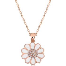 Gumush T6641 Rose Papatya Kadın Gümüş Kolye