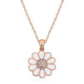 Gumush T6641 Rose Papatya Kadın Gümüş Kolye