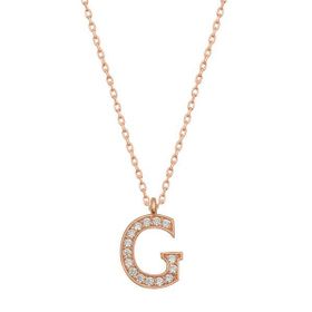 Gumush T6730 Gümüş Rose G Harfi Kadın Kolye