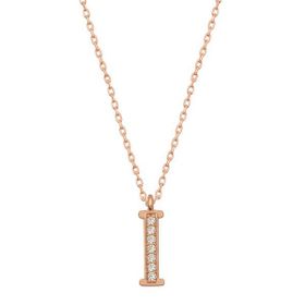 Gumush T6732 Gümüş Rose I Harfi Kadın Kolye