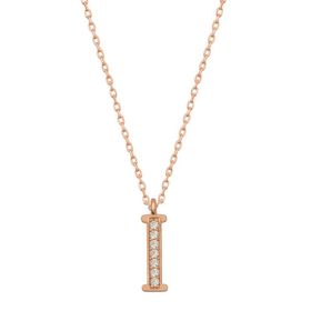 Gumush T6732 Gümüş Rose I Harfi Kadın Kolye