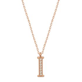 Gumush T6733 Gümüş Rose İ Harfi Kadın Kolye