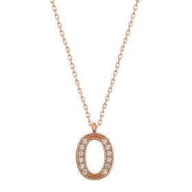 Gumush T6740 Gümüş Rose Ö Harfi Kadın Kolye