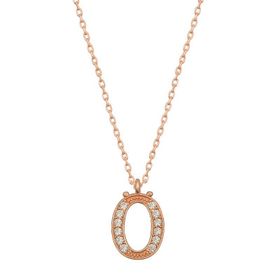 Gumush T6740 Gümüş Rose Ö Harfi Kadın Kolye