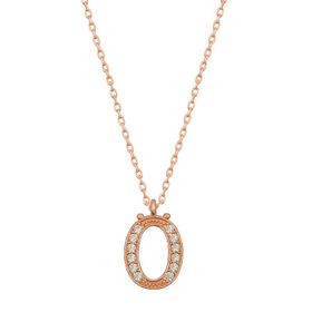 Gumush T6740 Gümüş Rose Ö Harfi Kadın Kolye