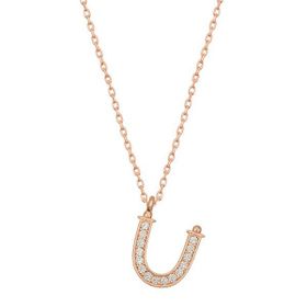 Gumush T6747 Gümüş Rose Ü Harfi Kadın Kolye