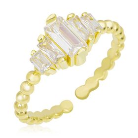 Gumush T6778 Gold Ayarlanabilir Baget Kadın Gümüş Yüzük