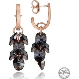 Gumush T7086 Swarovski Crystal Taşlı Salkım Sallantılı Kadın Gümüş Küpe