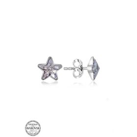 Gumush T7162 Swarovski Crystal Taşlı Yıldız Çivili Kadın Gümüş Küpe