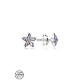Gumush T7162 Swarovski Crystal Taşlı Yıldız Çivili Kadın Gümüş Küpe