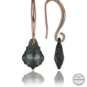 Gumush T7166 Swarovski Crystal Taşlı Yeşil Taşlı Damla Sallantılı Kadın Gümüş Küpe