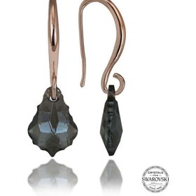 Gumush T7166 Swarovski Crystal Taşlı Yeşil Taşlı Damla Sallantılı Kadın Gümüş Küpe