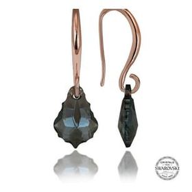 Gumush T7166 Swarovski Crystal Taşlı Yeşil Taşlı Damla Sallantılı Kadın Gümüş Küpe