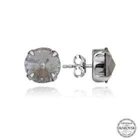 Gumush T7170 Swarovski Crystal Taşlı Çivili Kadın Gümüş Küpe