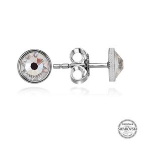 Gumush T7171 Swarovski Crystal Taşlı Çivili Kadın Gümüş Küpe
