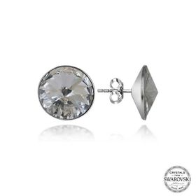 Gumush T7172 Swarovski Crystal Taşlı Çivili Kadın Gümüş Küpe